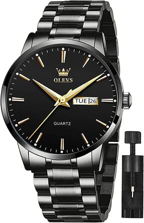 Чоловічий скелетон-годинник OLEVS 6898: кварцовий спортивний годинник з колесом гоночного авто, сталь, водонепроникний, чорний