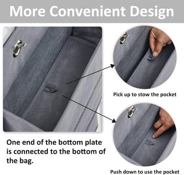 Органайзер для дверей Youdenova з 4 кишенями та 2 гачками, підвісний органайзер для ванної, спальні, дитячої кімнати (сірий)