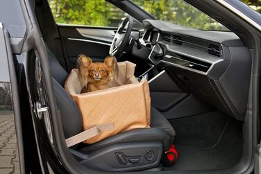 Автокрісло для собак та котів | Чорний велюр | Розміри M (47x40 см)