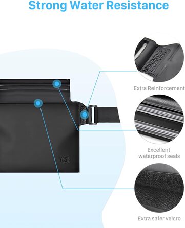 Водонепроникна поясна сумка YOSH з регульованим ремінцем, 2 шт. Сумка-drybag, водонепроникна, для активного відпочинку, водного спорту, плавання, катання на човні (прозора)
