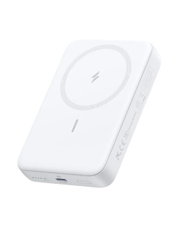 Anker Zolo Powerbank 10000mAh: Магнітний акумулятор з швидкою зарядкою 30W, бездротовий, портативний для iPhone 17/16/15, AirPods (Білий)