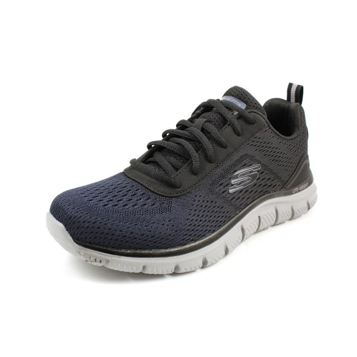 Чоловічі кросівки Skechers Track Ripkent - Navy Mesh Black Trim (40 EU, Широкий)