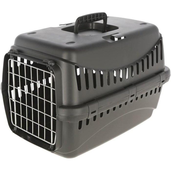 Kerbl Pet Transportbox Expedion Eco з металевими дверцятами, 58x38x38 см, чорний