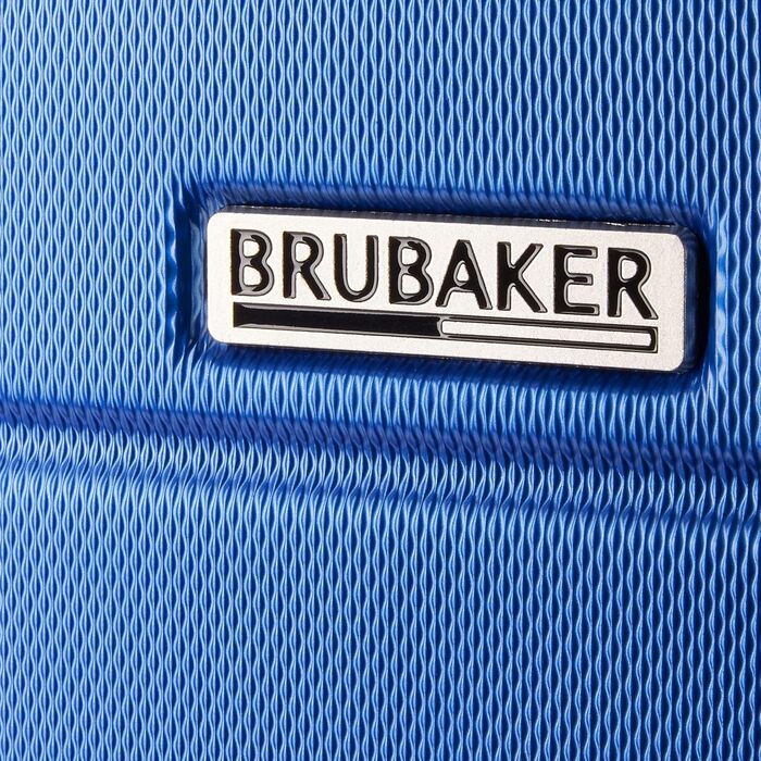 Набір валіз BruBaker Paris з трьох частин (M, L, XL) - великі, міцні, з кодовим замком, 4 колеса, зручні ручки (синій та коричневий)