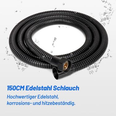 Насадка для душу VEHHE з економним споживанням води, 7 режимів, дощова лійка з кнопкою паузи, регулюванням однією рукою та силіконовою форсункою проти засмічення, велика душова лійка з підвищенням тиску (срібна) (7 режимів / сіра / з шлангом)