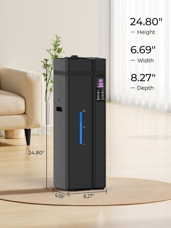 Зволожувач повітря великого приміщення 13л з аромадіфузором, 800ft², 100 годин роботи, автоматичне регулювання вологості, верхнє заповнення, тихий (35dB), режим сну, таймер 24 години