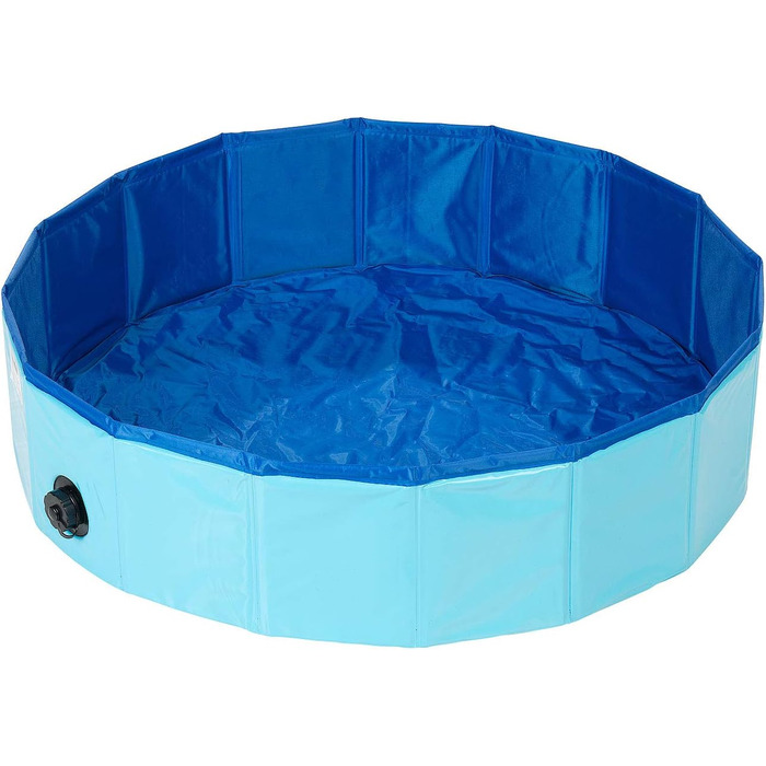 Складаний собачий басейн з неслизьким дном та зливним клапаном, 80 x 20 см