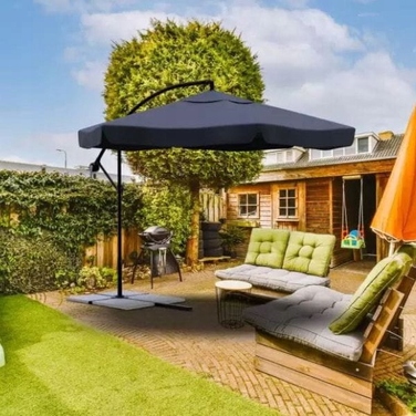Парасолька-парасоль з вильотом JohnGreen, сіра, 300 x 250 см