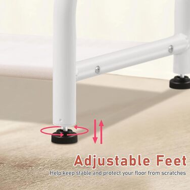 Дитяча вішалка для одягу MISSLO металева з полицею - біла, для дівчаток та хлопчиків, в кімнату, гардеробна