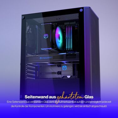Корпус для ПК Endorfy Ventum 200 ARGB, ATX, з 4 вентиляторами 120 мм ARGB, скло, Mesh-фасад, широка сумісність з охолодженням