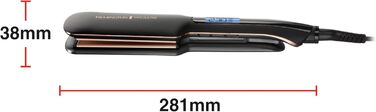 Випрямляч для волосся Remington Proluxe S9150B: широкі керамічні пластини, технологія OPTIheat, цифровий дисплей