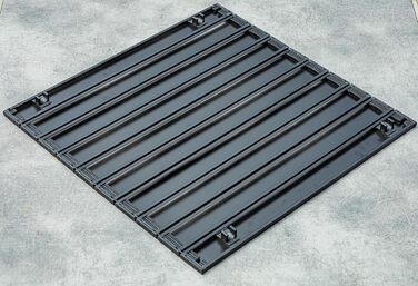 Ондіс24 Складаний столик для кемпінгу, саду та пікніків з алюмінію, 57,5 x 59 x 57 см, 50 кг, Антрацит