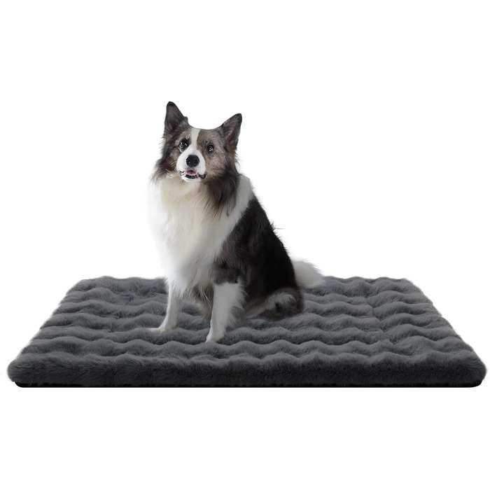 М'який килимок для собак Mora Pets: неслизький, для маленьких, середніх та великих собак, 76 x 48 см (XL: 107x71 см, темно-сірий)