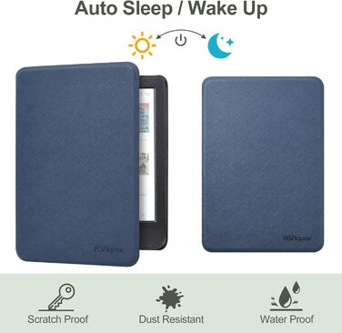 Чохол для Kindle/Kobo/Tolino з підставкою та авто-ввімкненням/вимкненням, блакитний