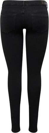 Жіночі скінні джинси ONLY Coral низька талія, чорний денім 28W/30L