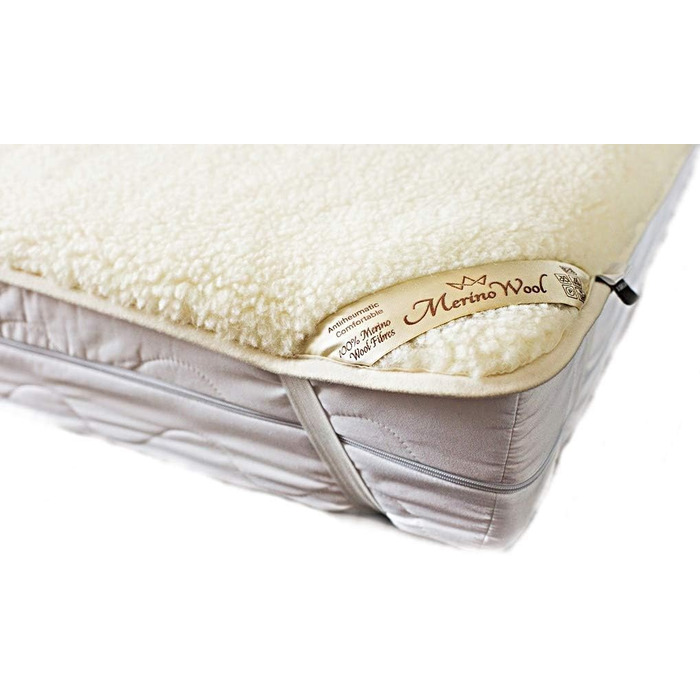 Lambswool mattress topper underblanket, 100% Merino wool, WOOLMARKED, underblanket 90 x 200 cm
