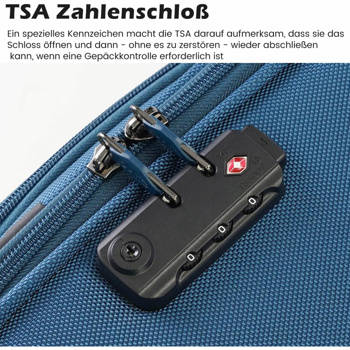 Чемодан COOLIFE на 4 колесах з TSA-замком, ручна поклажа, 2 шт. (великий + маленький), чорний+червоний