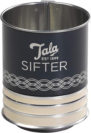 Tala Traditional Manual Flour Sifter in Indigo and Ivory Design - Classic Baking Sifter, Easy to Use, Durable, Elegant Kitchen Utensil