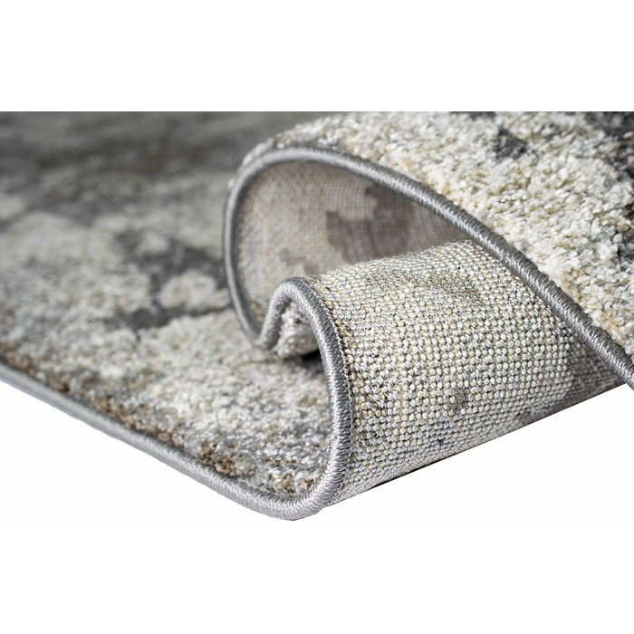 Carpet Dream DESIGNER CARPET Living Room Abstract Natural Tones Anthracite Gray Cream Beige Size 120x170 cm