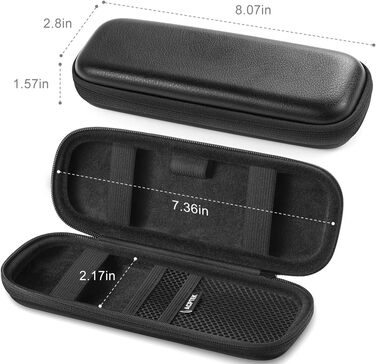 Чохол для Apple Pencil та інших стилусів, преміум шкіра, з відділенням для кабелю USB (чорний)