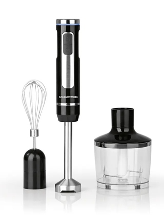 Бездротовий ручний блендер-подрібнювач GOURMETmaxx, 500 мл, USB-C, чорний