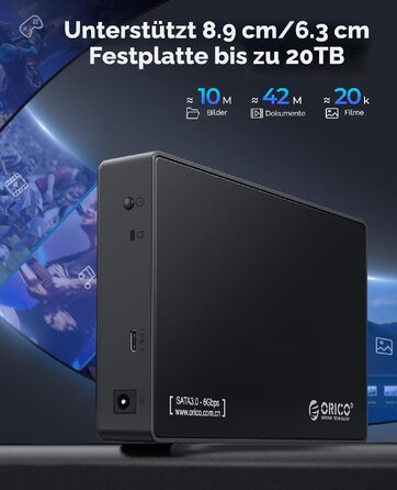 Зовнішній корпус для HDD/SSD ORICO 3.5/2.5