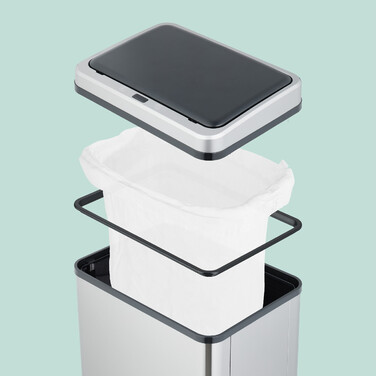 Relaxdays Stainless Steel Trash Can with Sensor