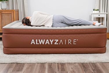 Повітряний матрац двопомісний Bestway AlwayzAire Fortech Comfort Choice+ з насосом, 203 x 152 x 51 см, навантаження 350 кг, USB-порти, нічник, сумка та ремкомплект