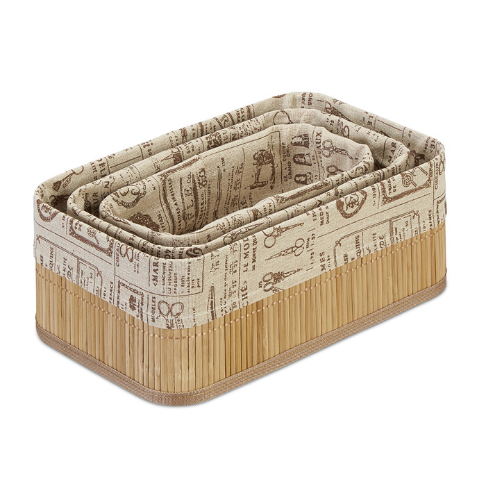 Relaxdays Storage Baskets, 3-Piece Set
