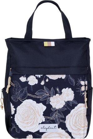 Spear Rucksack - Unisex, Hygge City Backpack, Women's Backpack, Leisure Backpack, Office Backpack, Sport & Leisure Backpack, A4 size, 12788 (12790 Black Flower (2))