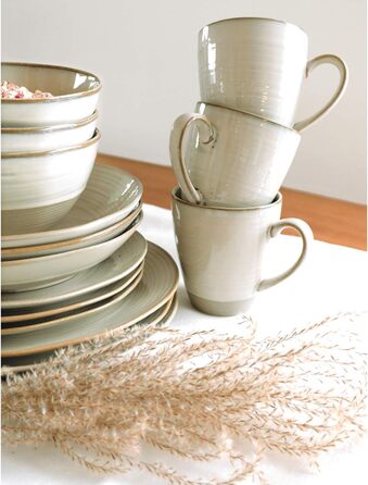 Набір посуду MÄSER Nottingham Vintage для 4 осіб (20 предметів), бежевий, кераміка