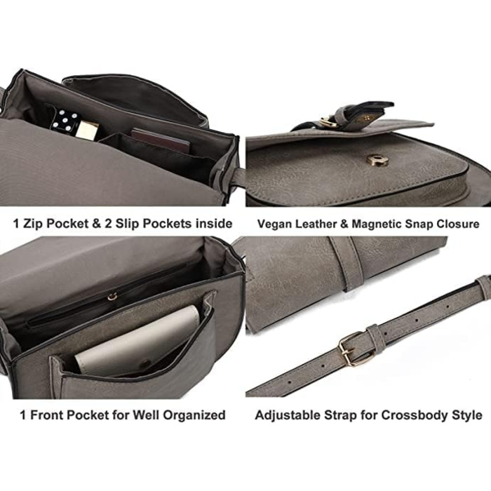 Сумка жіноча AFKOMST через плече з PU шкіри, маленька, регульований знімний ремінець - легка та стильна