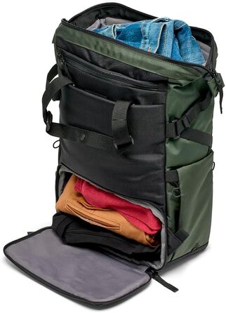 Рюкзак для фототехніки Manfrotto Street Slim: зручний, з відділенням для фотоапарата та ноутбука, зелений