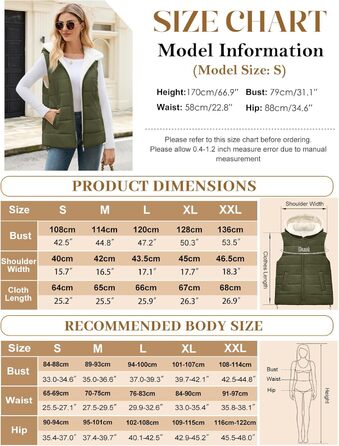 Жіноча тепла степкова жилетка Yuson з капюшоном, без рукавів, на осінь-зиму, військовий колір, розмір L