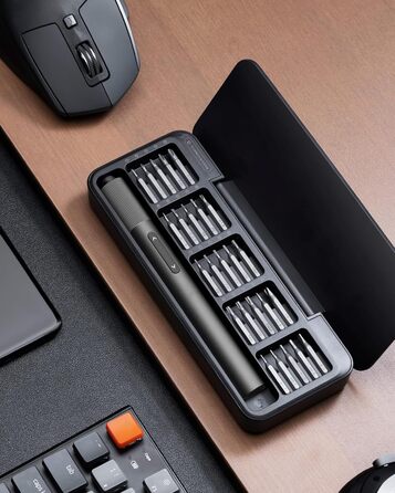 Набір викруток HOTO Feinmechaniker: електричний, магнітний, прецизійний. Для ремонту годинників, окулярів, телефонів, ПК. 170 об/хв, C4 × 28 мм