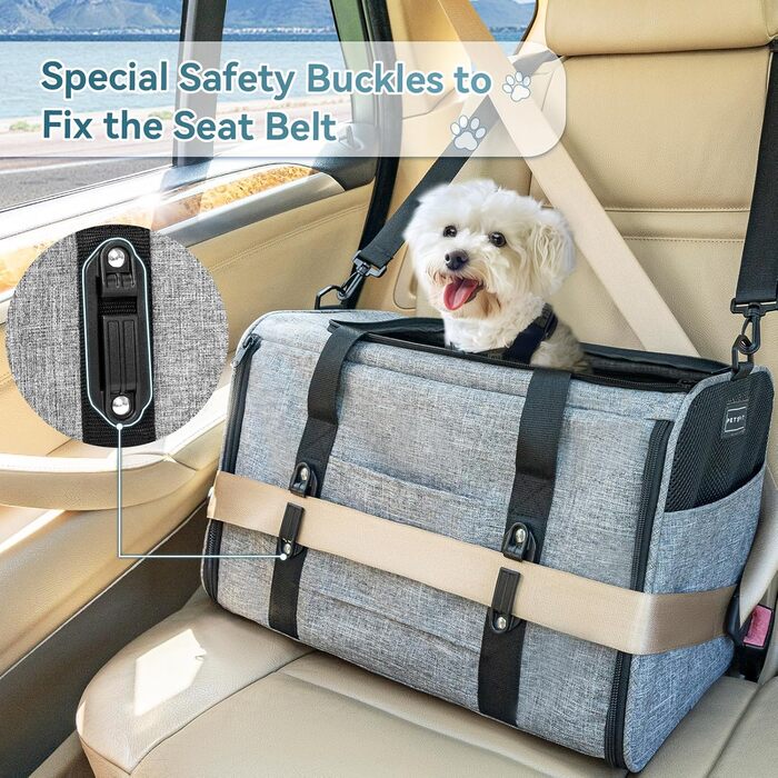 Транспортний бокс для кота/собаки Petsfit - складаний, сірий, M (48 x 30,5 x 30,5 см)