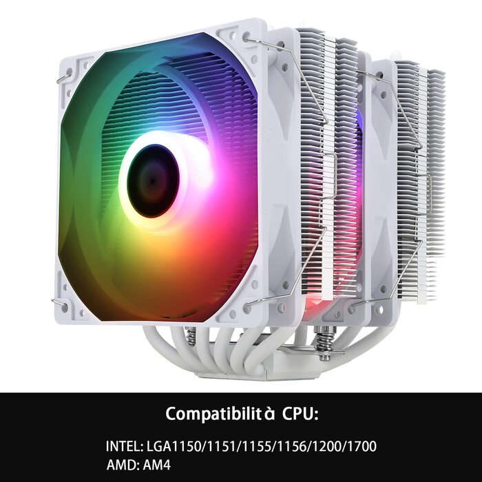 Thermalright Peerless Assassin 120 SE ARGB: Повітряний кулер для CPU з RGB підсвічуванням, 6 heatpipes, 120mm вентилятор, підтримка AMD AM4/AM5 та Intel 1700/1150/1151/1200