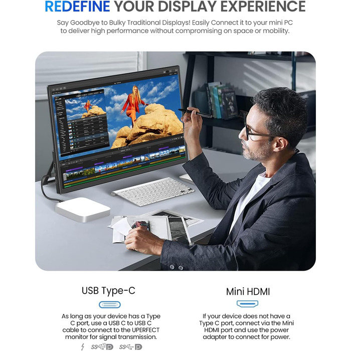 Монітор портативний UPERFECT 21.5