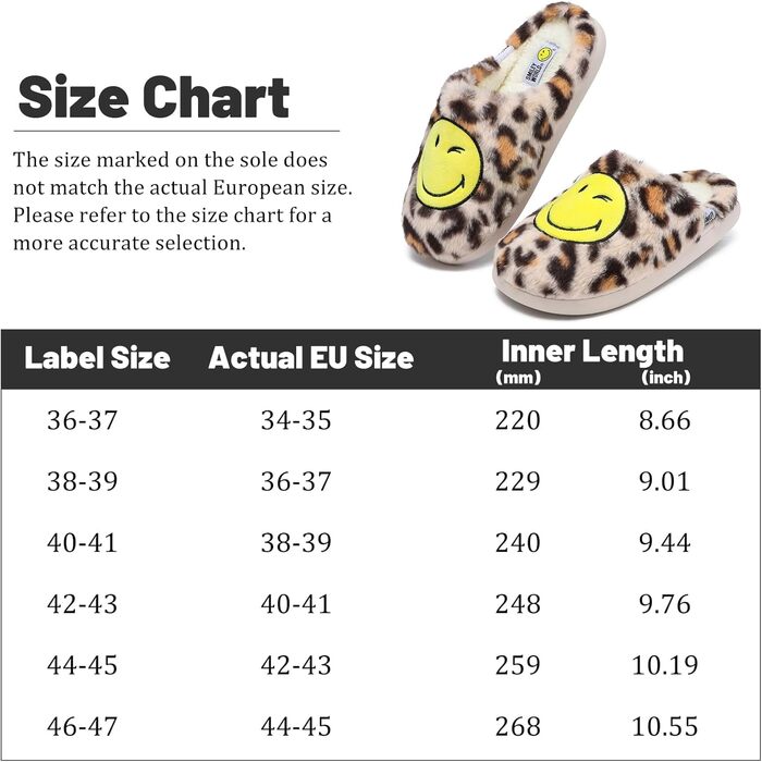 Сліпони Smileyworld® для дому: жіночі та чоловічі, з піною Memory Foam, теплі, плюшеві, зимові, рожеві, білі (Leopard, 42/43 EU)