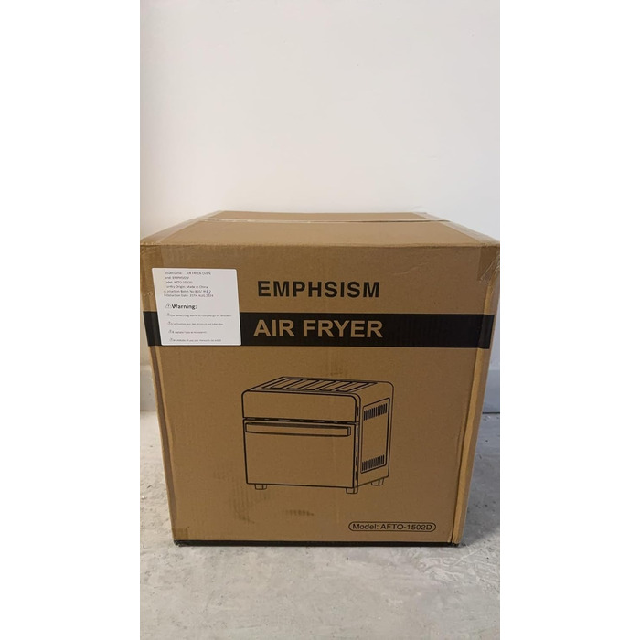 Аерофритюрниця 14 л Emphsism, міні-піч Airfryer XXL 1800 Вт, 11 програм, LED-екран, 4 аксесуари (шампур, решітка тощо), з рецептурником