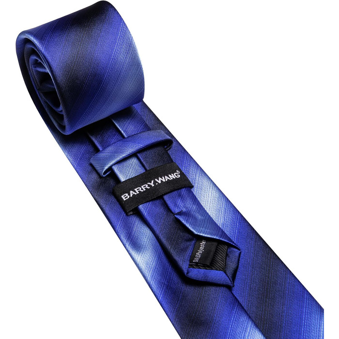 Комплект краваток Barry.Wang: краватка, кишеньковий хустинка та запонки (святковий, для весілля) - блакитний та темно-блакитний