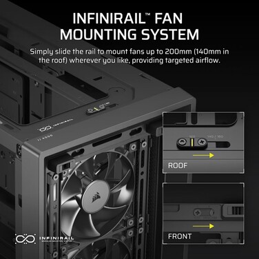 Корпус Corsair 4000D FRAME RS Midi Tower, чорний