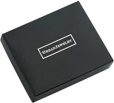Чоловічий браслет URBAN JEWELRY з нержавіючої сталі, чорний, 23 см (з подарунковою коробкою бренду)