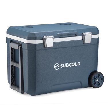 Subcold MOBI Rollkühlbox 45L: Ізольована сумка-холодильник на колесах для подорожей, авто, кемпінгу. PU-ізоляція, блакитний колір
