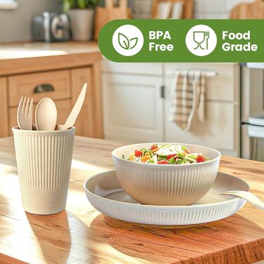 Набір мисок для мюслі та супу, 8 шт, 655 мл. Миски для десертів, супів, мюслі, рамену, локшини. Безпечні для мікрохвильової печі та посудомийної машини.
