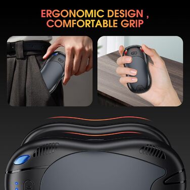 Електричний грілка для рук з акумулятором 10000mAh, 2 шт., з двостороннім нагрівом, USB, 3 режими, для кемпінгу та відпочинку на природі