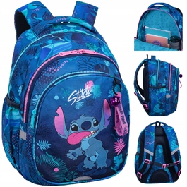 Багатовідсіковий шкільний рюкзак Lilo & Stitch CoolPack, синій, рожевий, багатоколірний, 19 л
