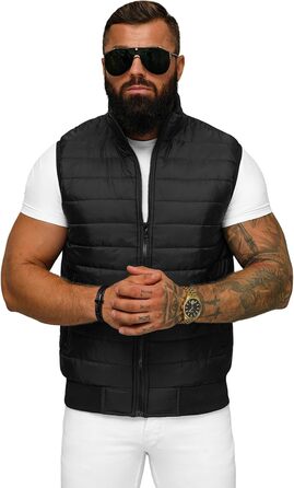 Чоловіча степкова жилетка OZONEE з капюшоном, без рукавів, спортивна, для перехідного сезону, чорна