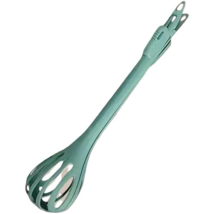 Snowflake whisk/beater, two-in-one food clip, egg beater, cooking, multi-function mixer, bread clip, manual hand tool made of plastic, kitchen whisk (Green)