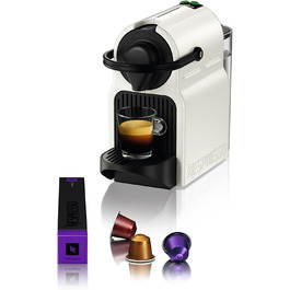 Кавомашина Nespresso Krups Inissia XN1001, білий колір, компактна, з регулюванням об'єму кави, автоматичний викид капсул, об'єм резервуару 0.7 л
